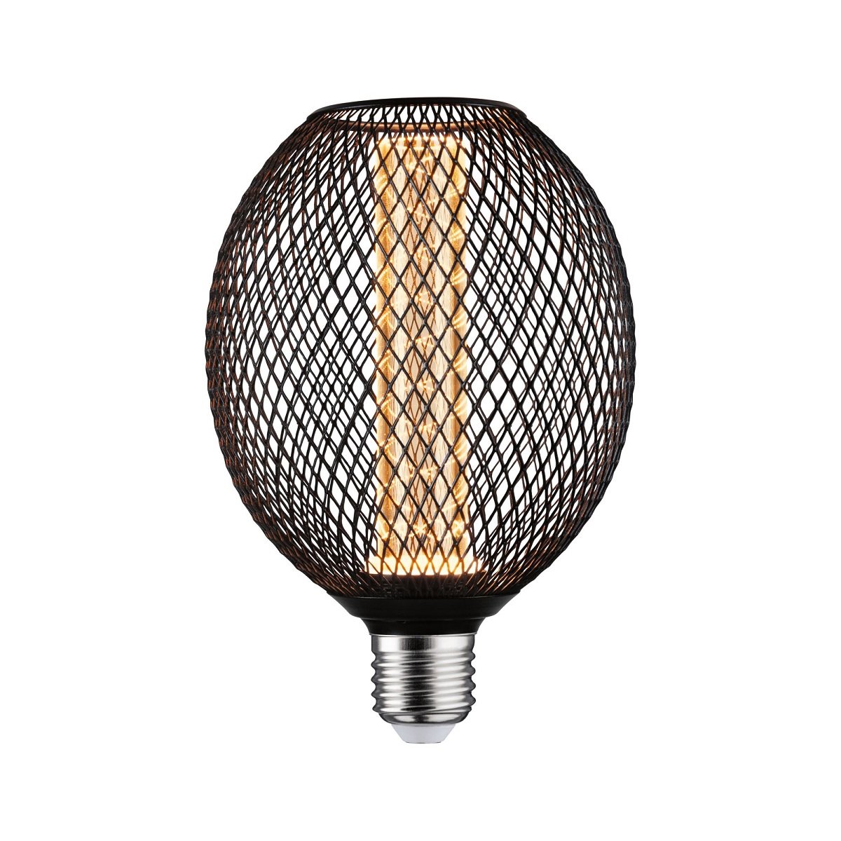 Paulmann 29087 LED Lichtquelle Globe Spiral E27 Goldlicht Metall schwarz