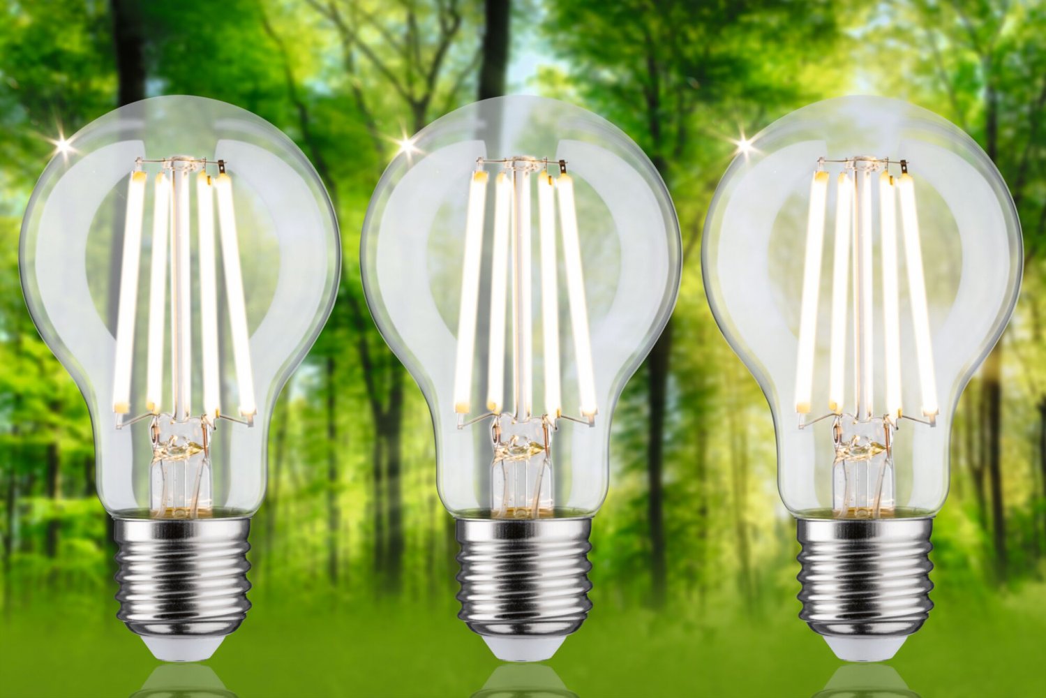 Paulmann 29132 Eco-Line Filament 230V LED Birne 3er-Pack E27 840lm 