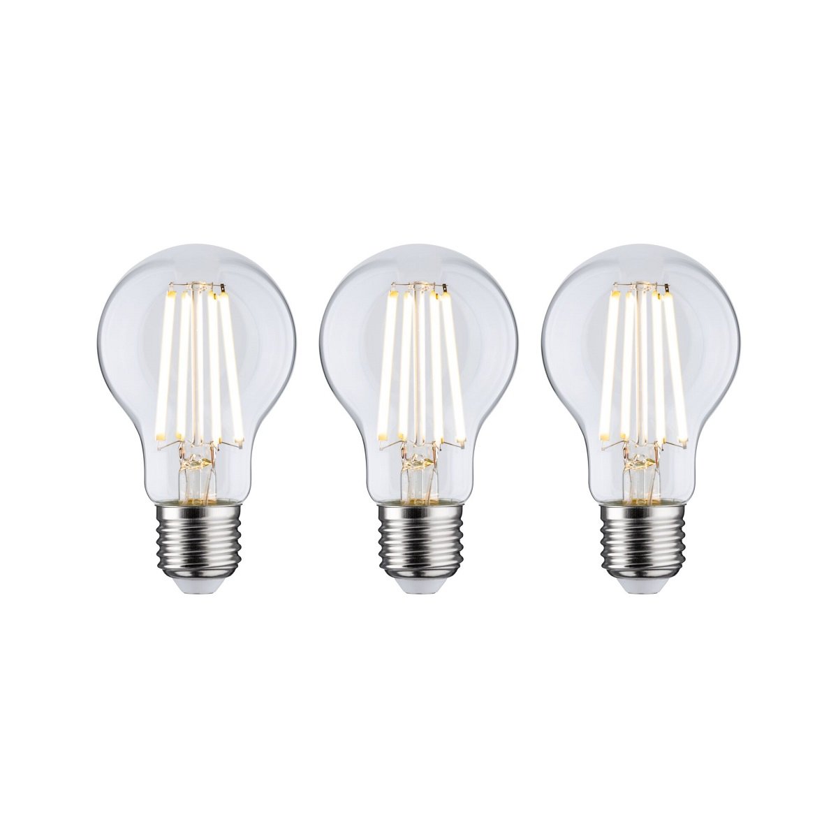 Paulmann 29132 Eco-Line Filament 230V LED Birne 3er-Pack E27 840lm 