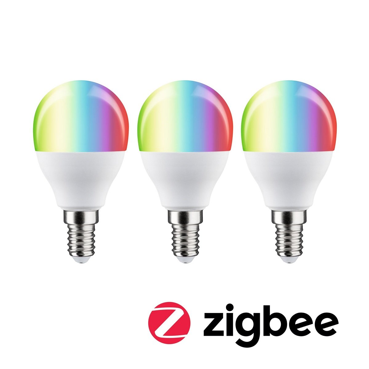 Paulmann 29154 Standard 230V Smart Home Zigbee LED Tropfen 3er-Pack E14 470lm RGBW