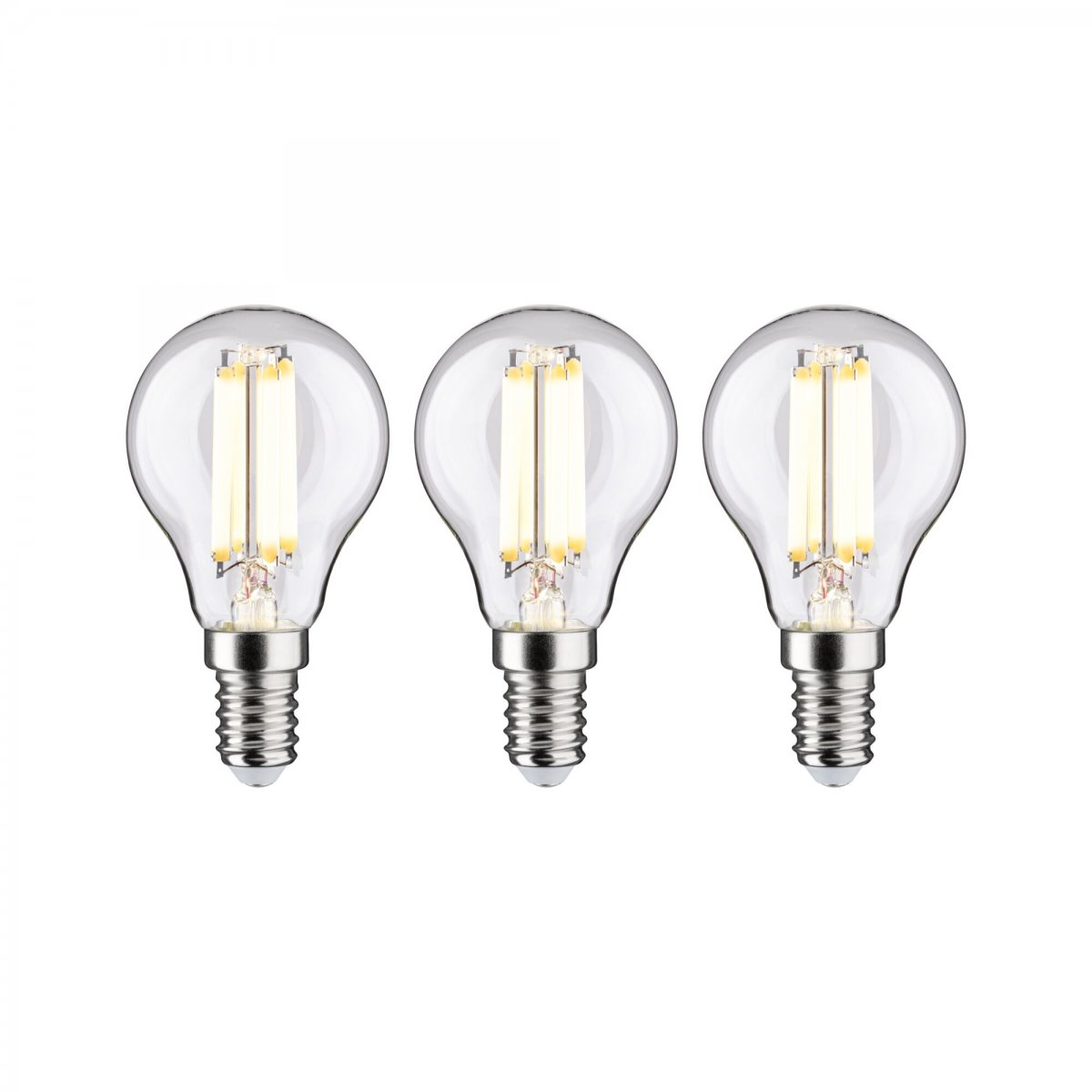 Paulmann 29200 Eco-Line Filament 230V LED Tropfen 3er-Pack E14 525lm 3000K klar