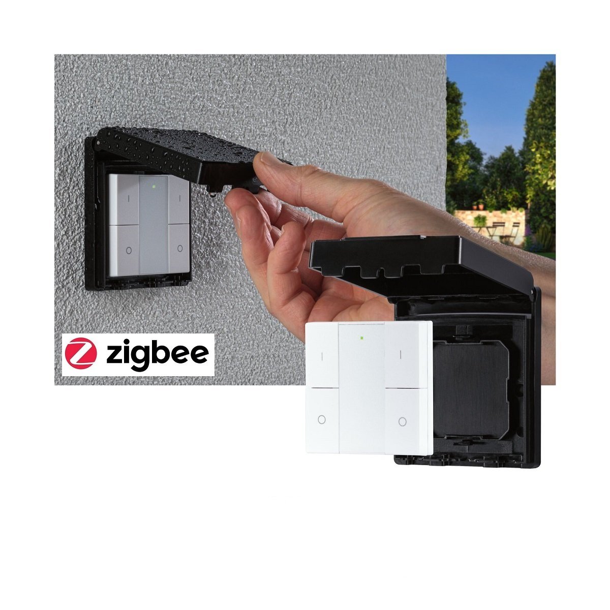 Paulmann 50137 Wandschalter Smart Home Zigbee schwarz