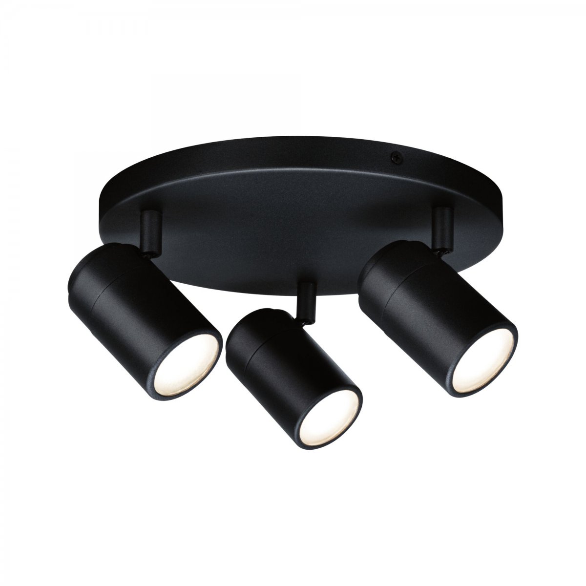 Paulmann 66776 Spotlight Zyli GU10 3-flammig Rondell Schwarz matt IP44