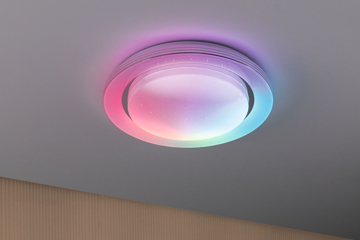 Regenbogeneffekt online kaufen im Leuchten RGBW Paulmann Lampen LED 70546 & --> Chrom Rainbow Weiß 380mm Deckenleuchte