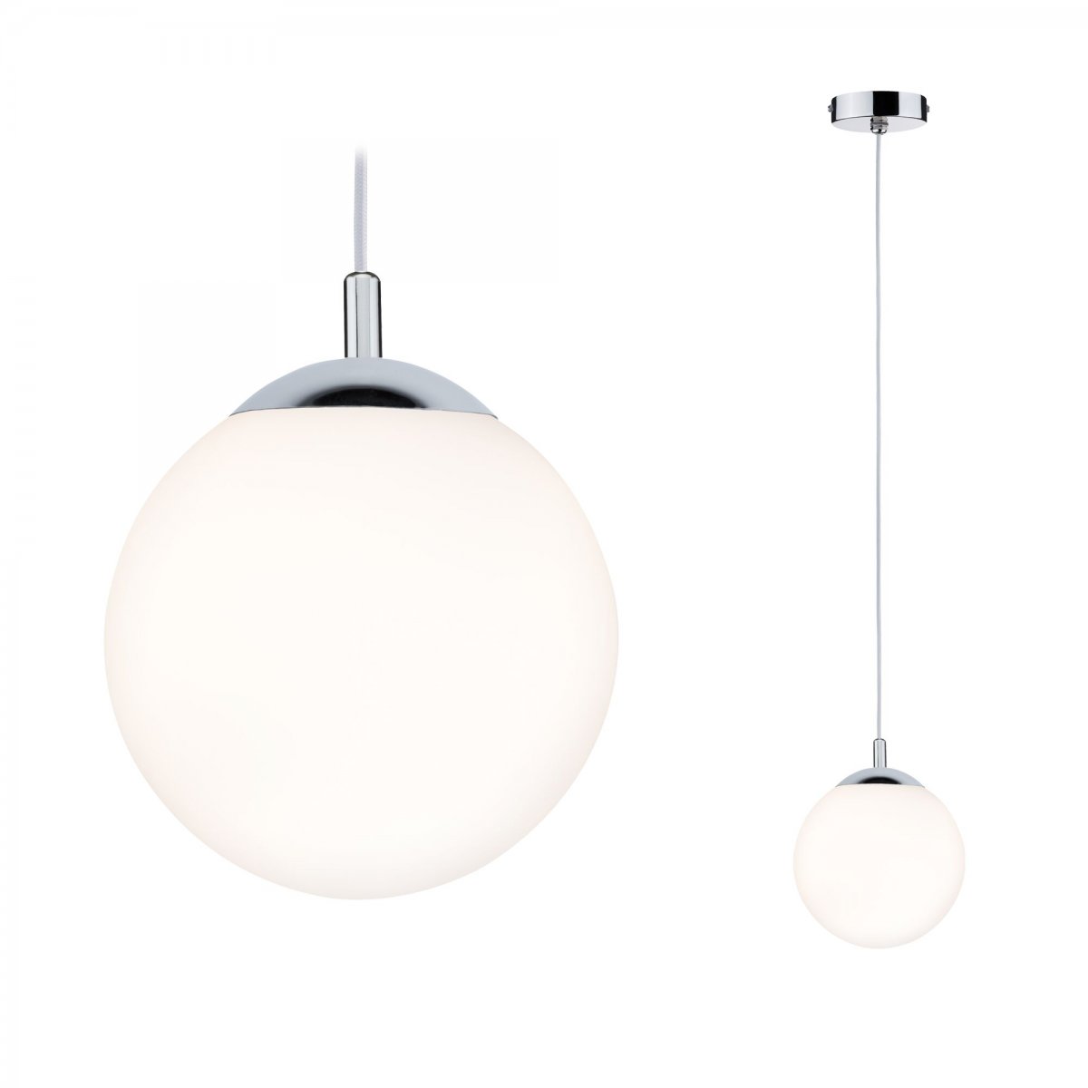 Paulmann 70895 Pendelleuchte Globe Satin Chrom E27 max. 20W IP44