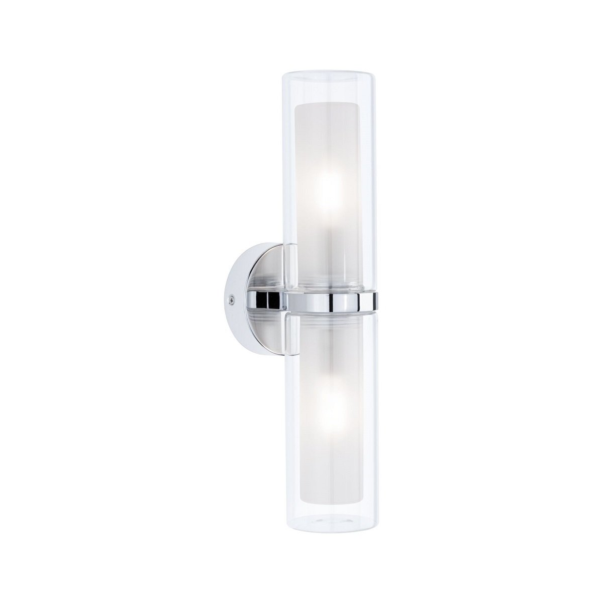 Paulmann 71077 Wandleuchte Luena Glas Chrom zweifacher Lichtaustritt IP44