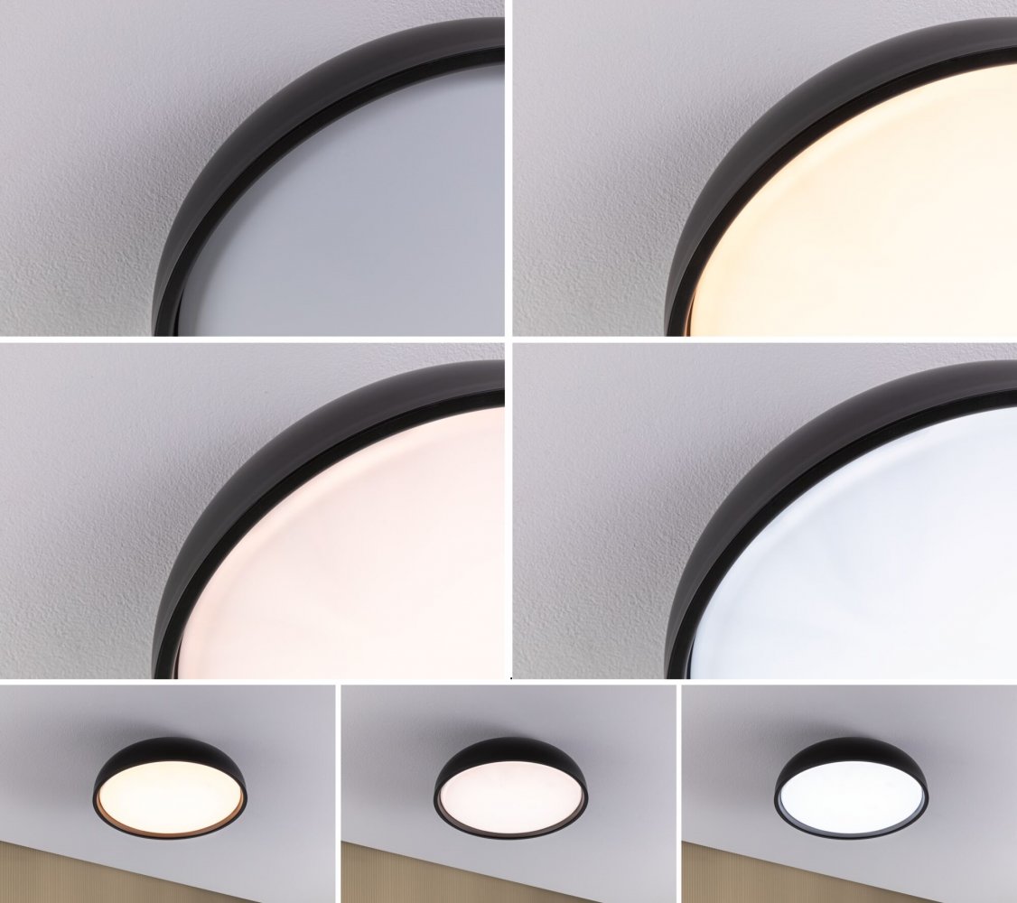 Paulmann 71084 Selection Bathroom LED Deckenleuchte Oka IP44 White Switch  Schwarz matt --> Leuchten & Lampen online