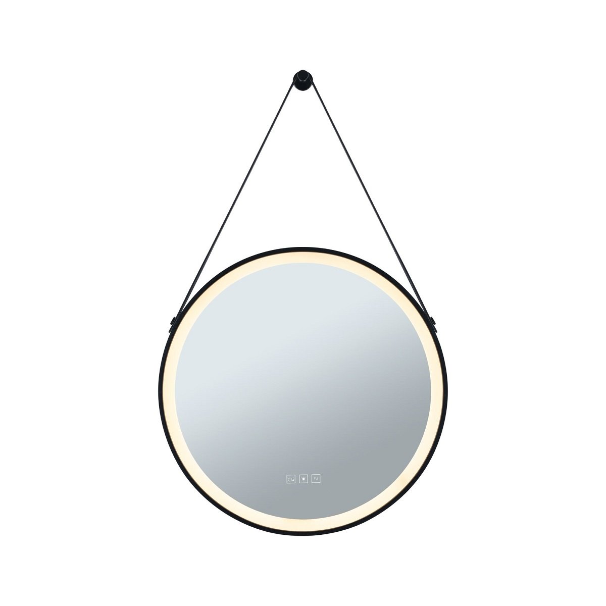 Paulmann 71089 LED Leuchtspiegel Mirra rund schwarz WhiteSwitch dimmbar mit Aufh�ngung