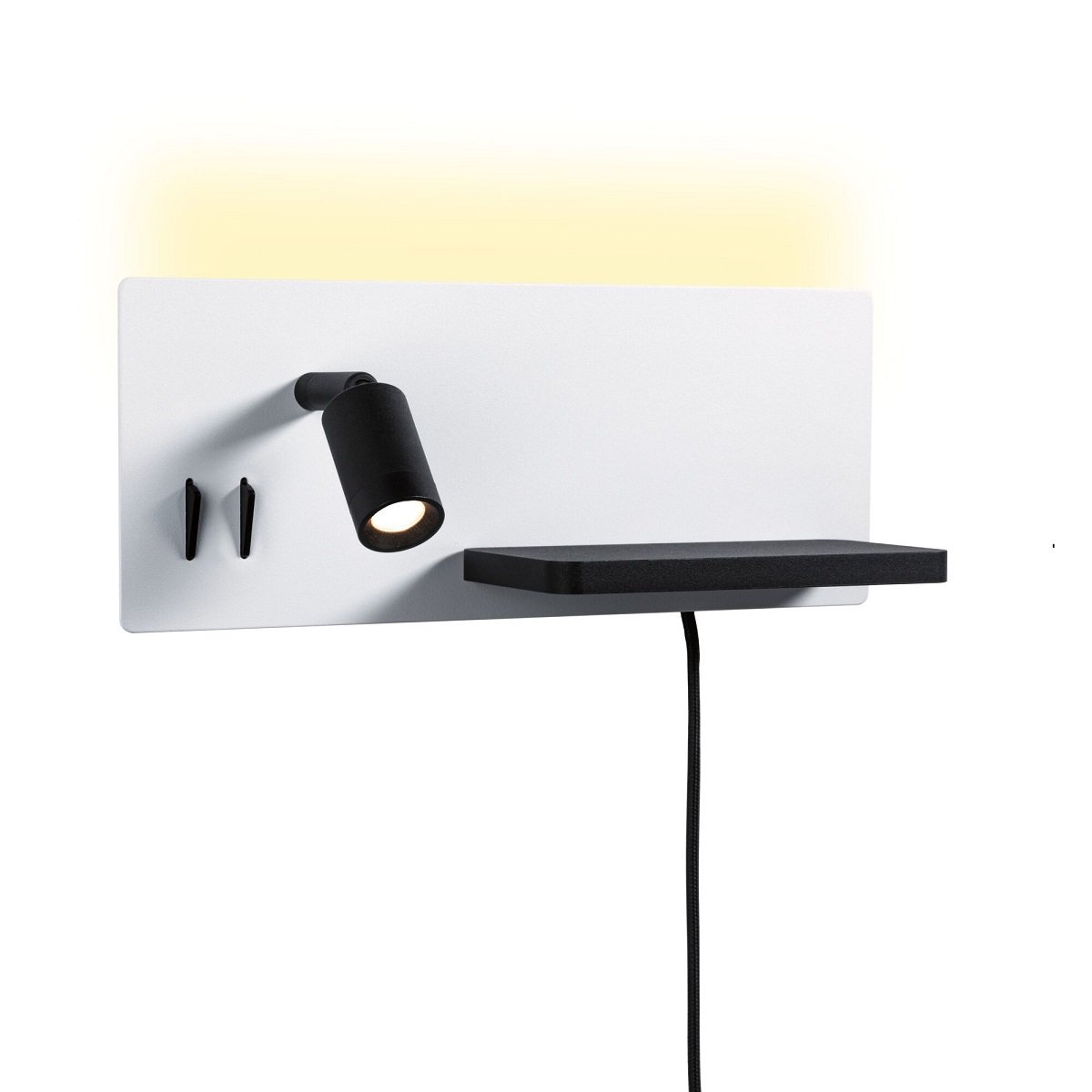 Paulmann 71102 LED Wandleuchte Serra 2-flammig rechts USB C 2700K Backlight