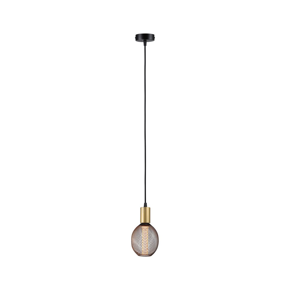 Paulmann 71134 Pendelleuchte Ravi E27 schwarz matt gold IP44 
