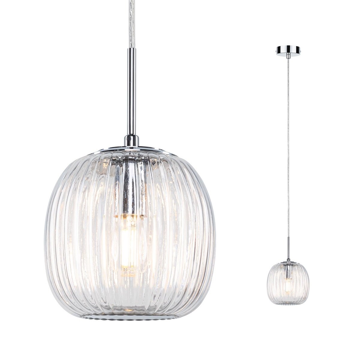 Paulmann 71143 Selection Bathroom Pendelleuchte Ruya Klarglas Chrom E14 IP44