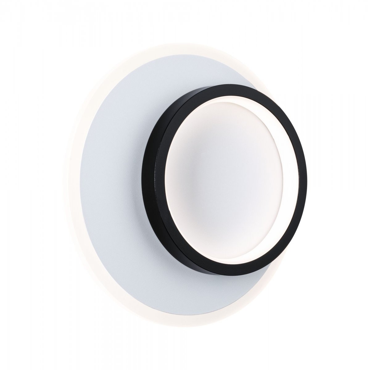 Paulmann 71165 LED Wandleuchte 2Form rund 24cm Wei� Schwarz 4000K