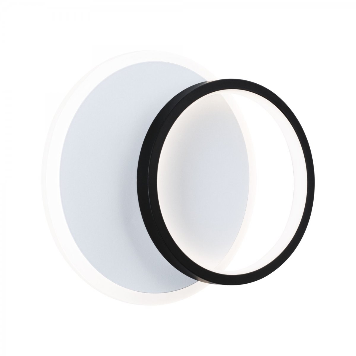 Paulmann 71166 LED Wandleuchte 2Form rund Wei� Schwarz 4000K 860lm