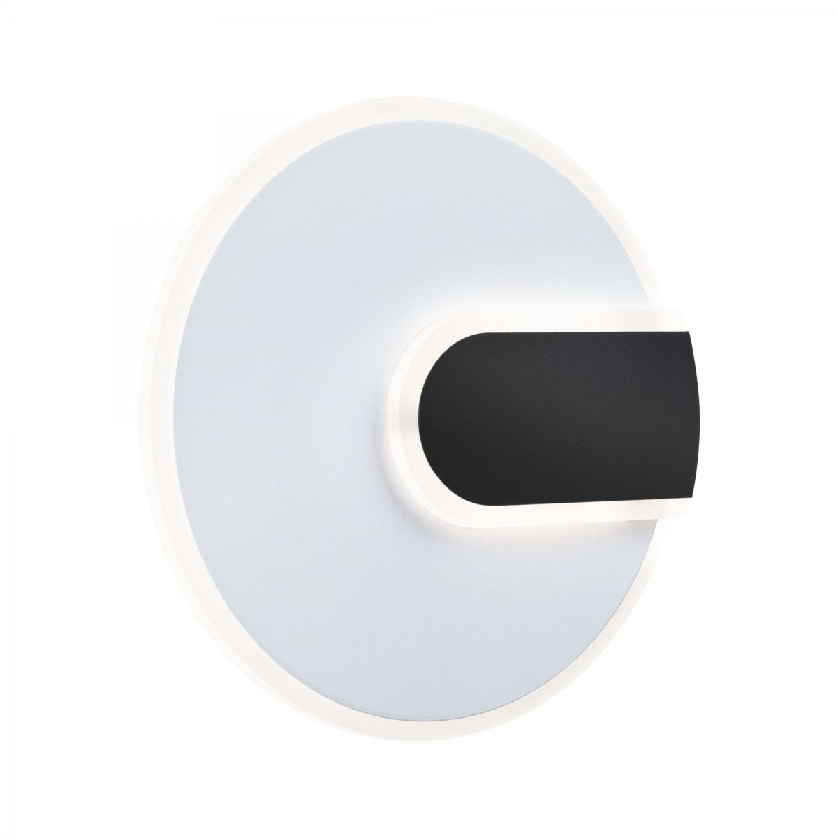 Paulmann 71169 LED Wandleuchte 2Form rund 24cm Wei� Schwarz 4000K 1210lm