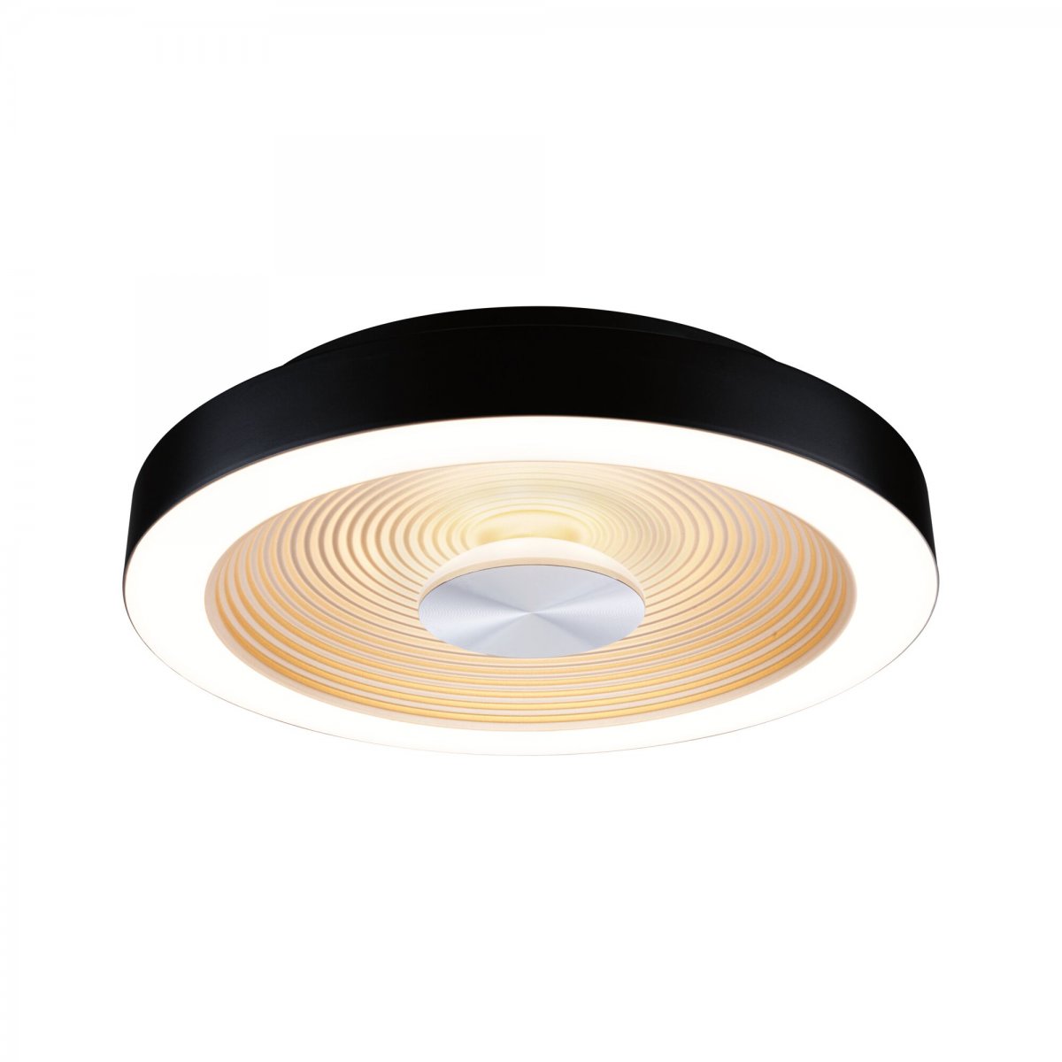 Paulmann 71178 LED Deckenleuchte Volea 32cm 3000K dimmbar Schwarz Gold IP44