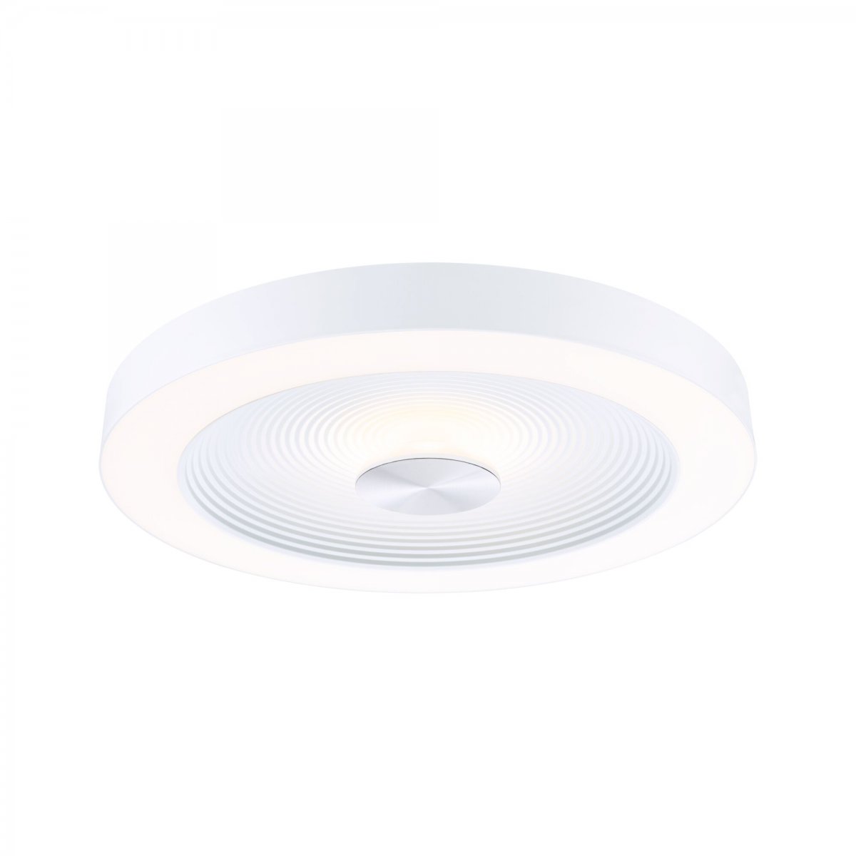 Paulmann 71179 LED Deckenleuchte Volea 40cm 3000K dimmbar Wei� Silber IP44