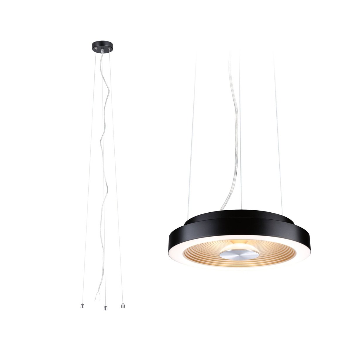Paulmann 71182 Pendelabh�ngung Volea Schwarz Silber
