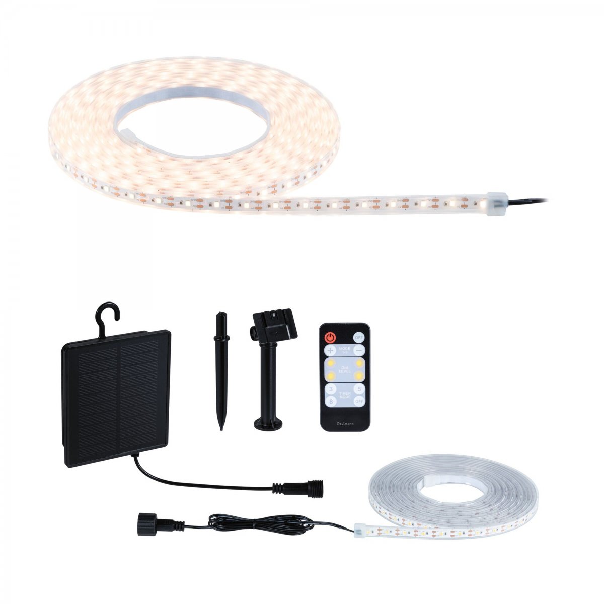 Paulmann 71193 LED Stripe Solar mit Fernbedienung 5m IP44 dimmbar