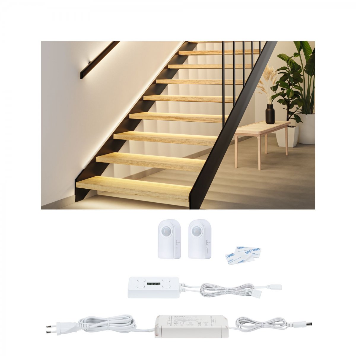 Paulmann 71217 MaxLED Stair LED Strip Installationsset max. 25W 25VA Wei�