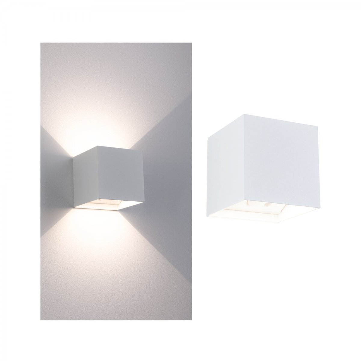 Paulmann 71283 LED Akku Wandleuchte Nyara eckig IP44 3000K wei� Bewegungsmelder