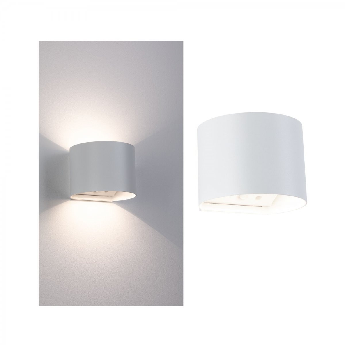 Paulmann 71285 LED Akku Wandleuchte Nyora rund IP44 3000K wei� Bewegungsmelder