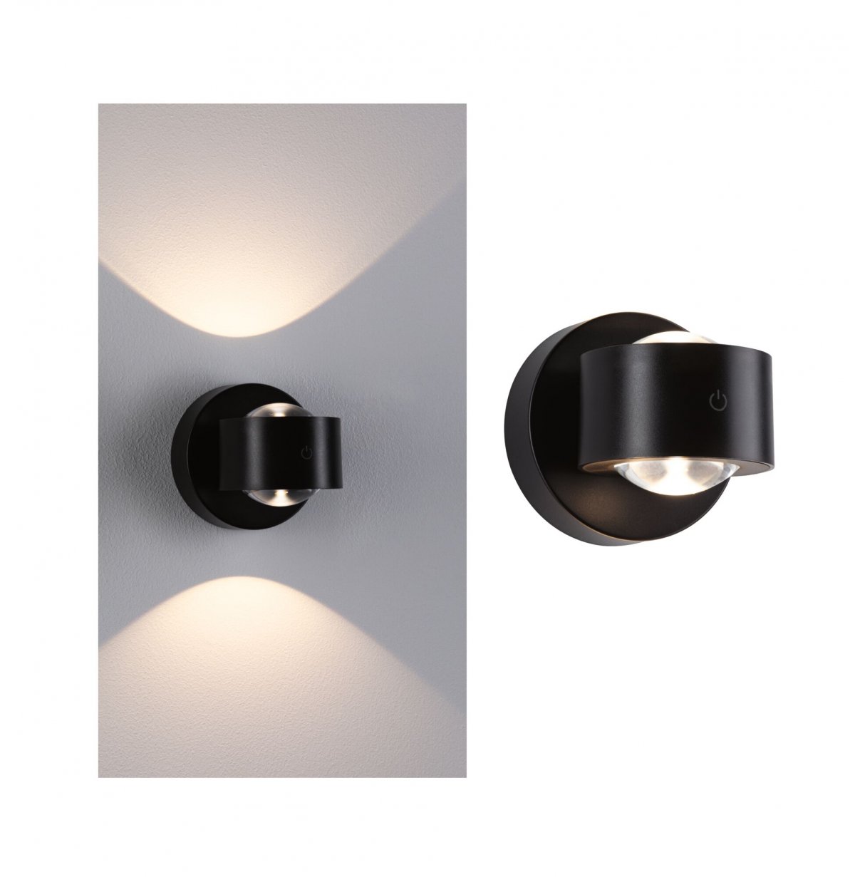 Paulmann 71290 LED Akkuwandleuchte Zorik Schwarz dimmbar IP44