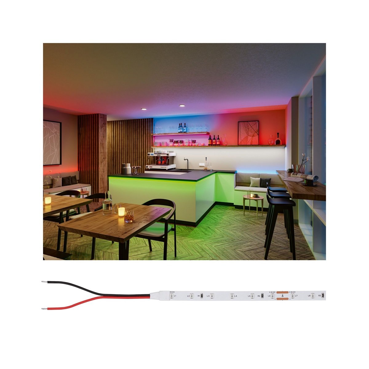 Paulmann 76006 Pro LED Strip Silver P25 Lichtfarbe rot 24V 5m