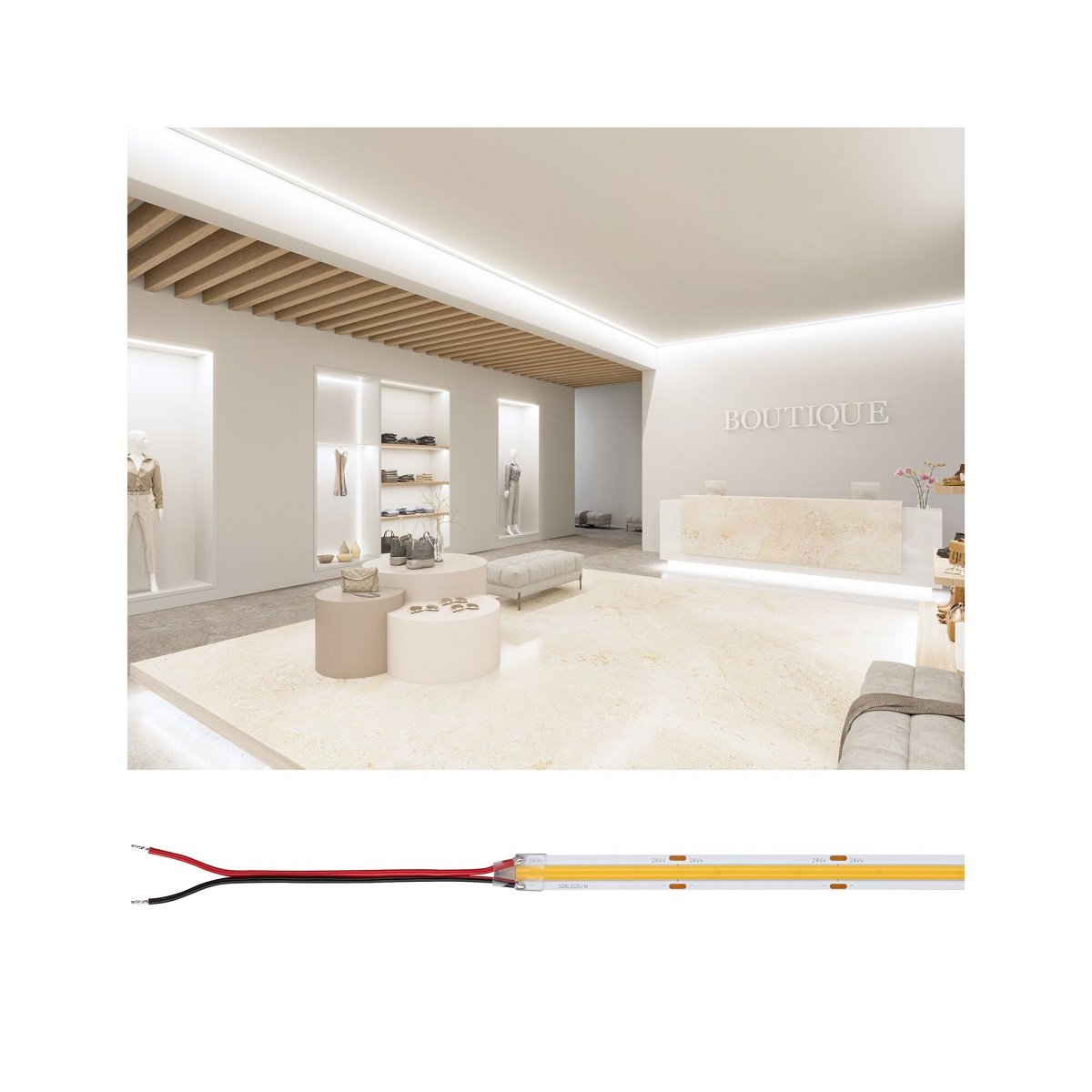 Paulmann 76030 Pro LED Strip Silver P150 COB 830 3000K 24V 5m