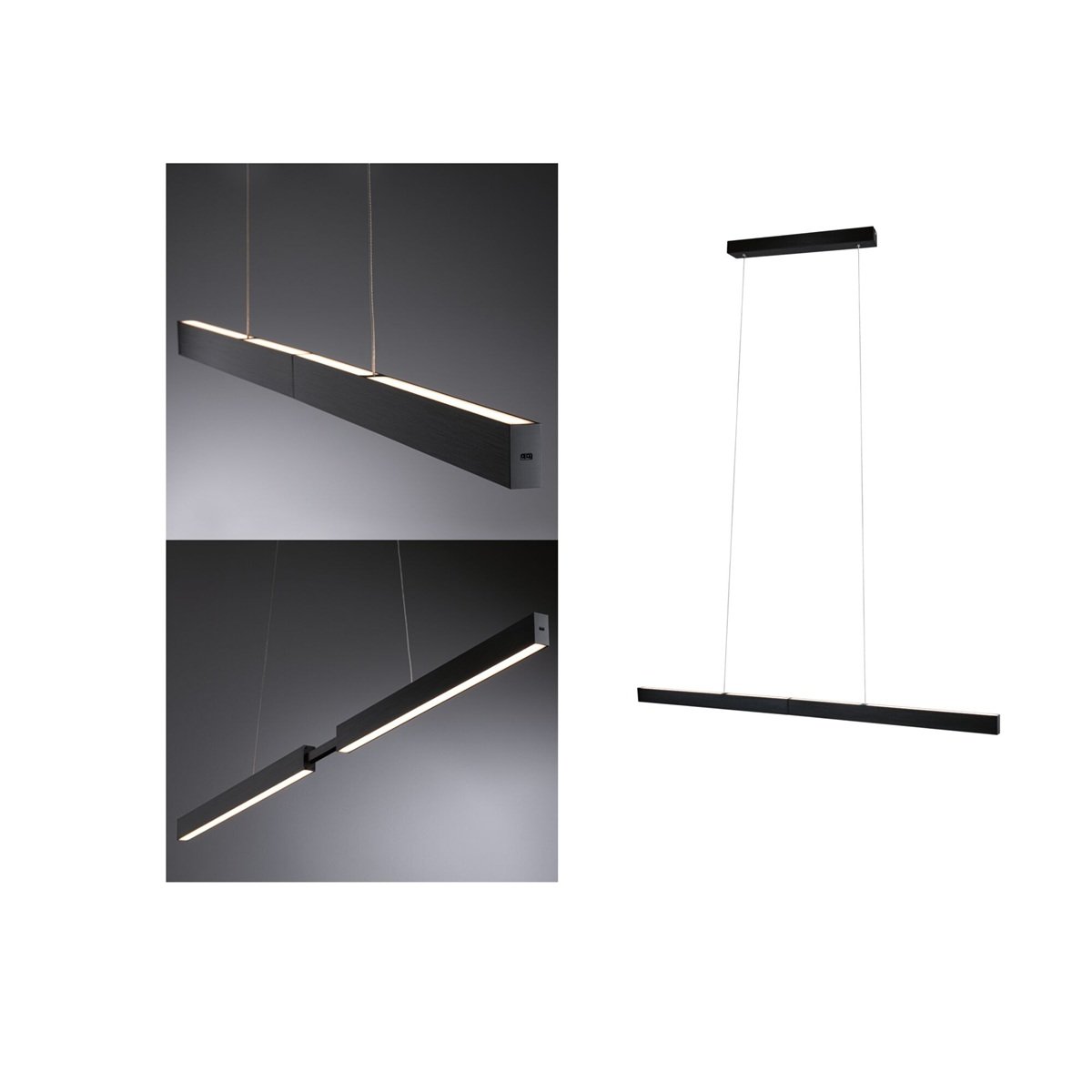 Paulmann 76989 LED Pendelleuchte Aptare Touchless Sensor 2700K Schwarz dimmbar