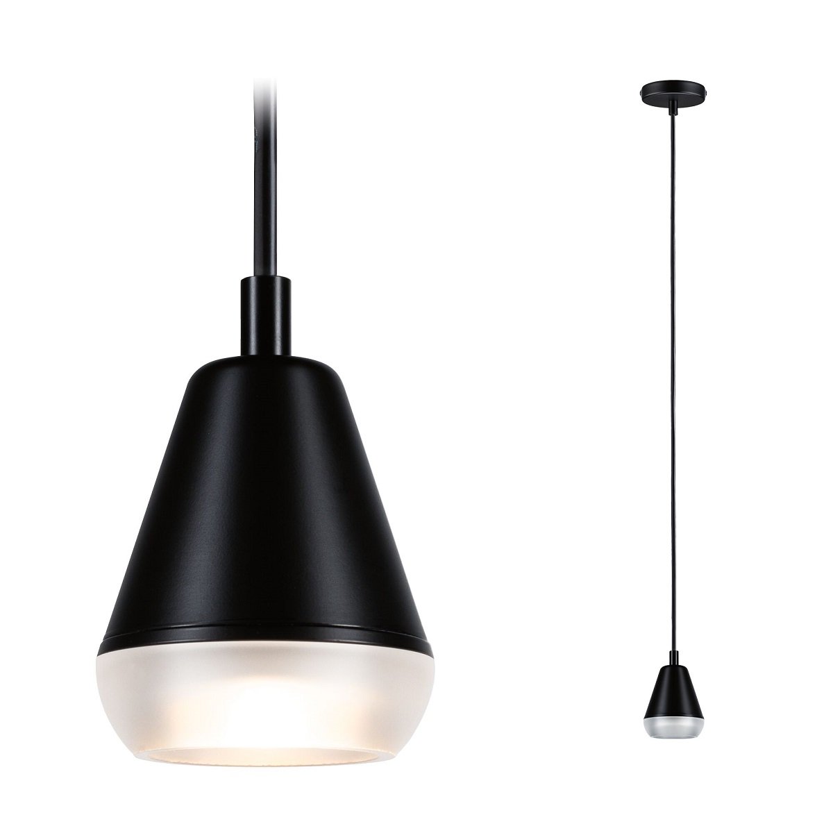 Paulmann 76990 Pendelleuchte Luia Satin Schwarz GU10 max. 10W IP44