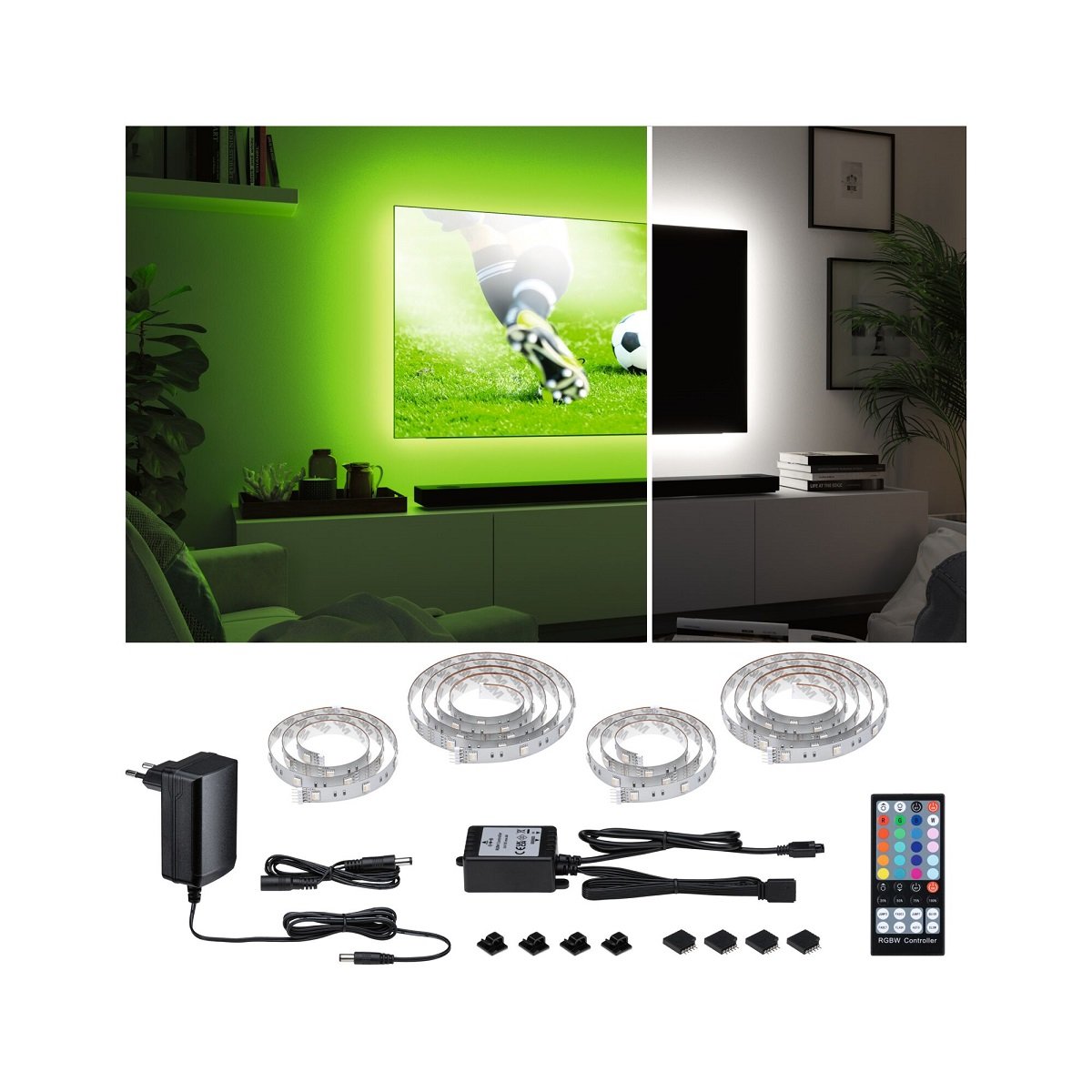 Paulmann 78875 MaxLED 250 LED Strip TV Comfort Basisset 55 Zoll 360cm