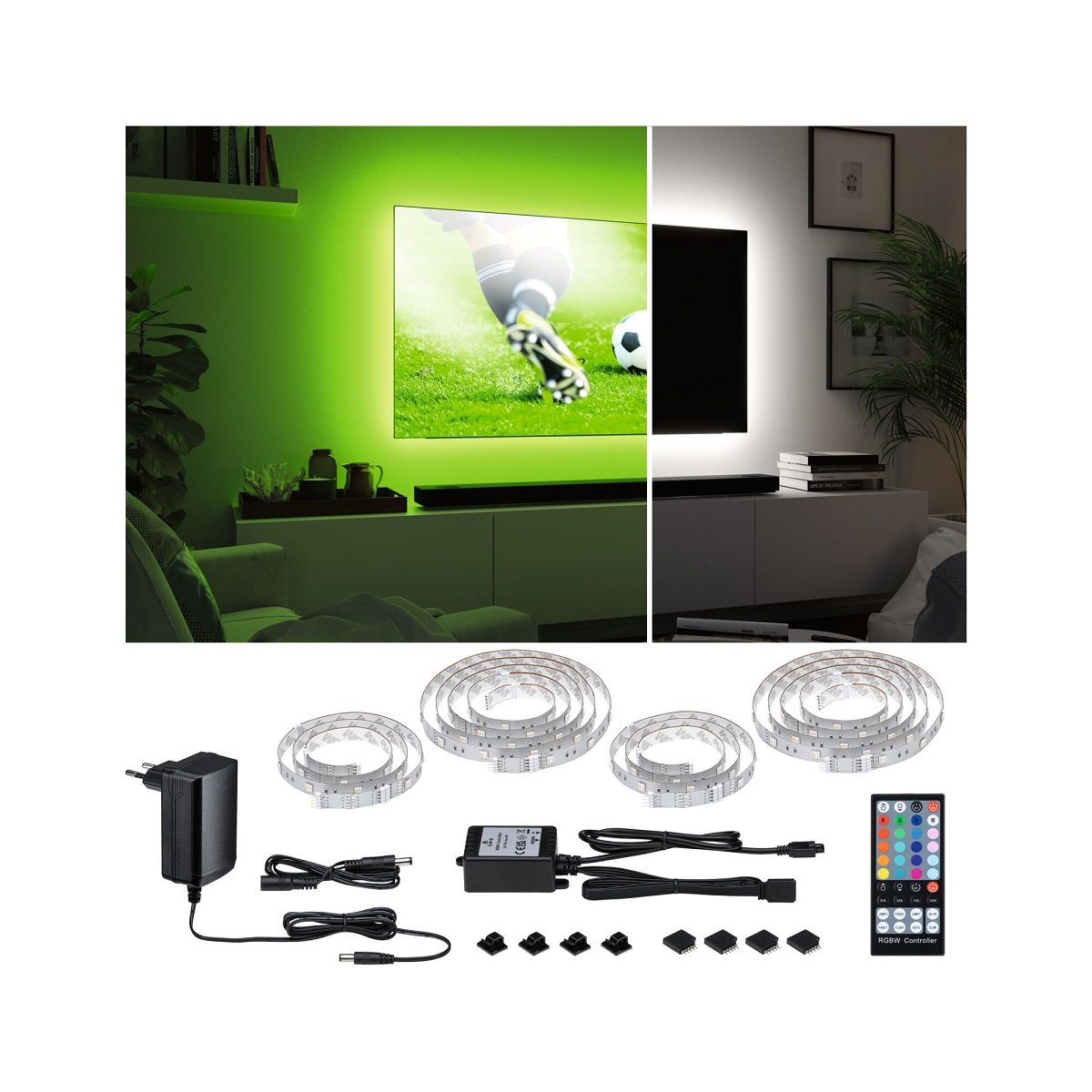 Paulmann 78876 MaxLED 250 LED Strip TV Comfort Basisset 65 Zoll 430cm