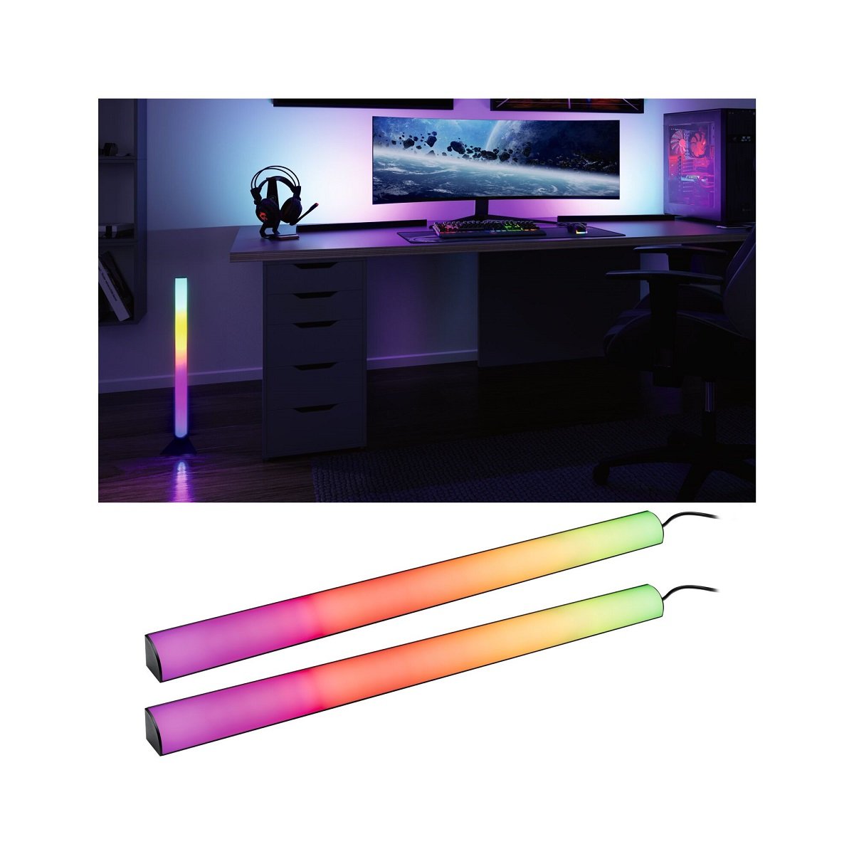 Paulmann 78879 EntertainLED Lightbar Dynamic RGB 60cm 2erSet