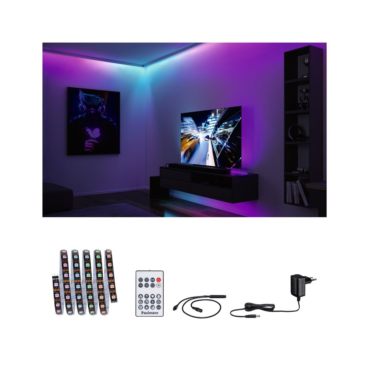 Paulmann 78886 EntertainLED LED Stripe Dynamic RGB 1,5m 5VA Komplettset