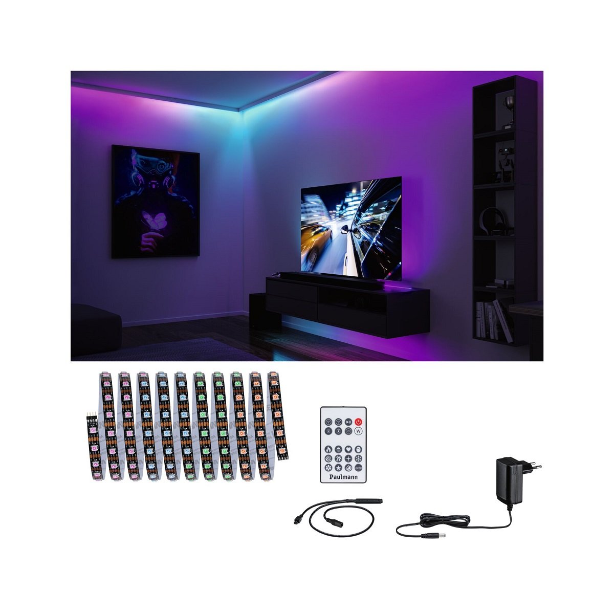 Paulmann 78887 EntertainLED LED Stripe Dynamic RGB 3m 10VA Komplettset