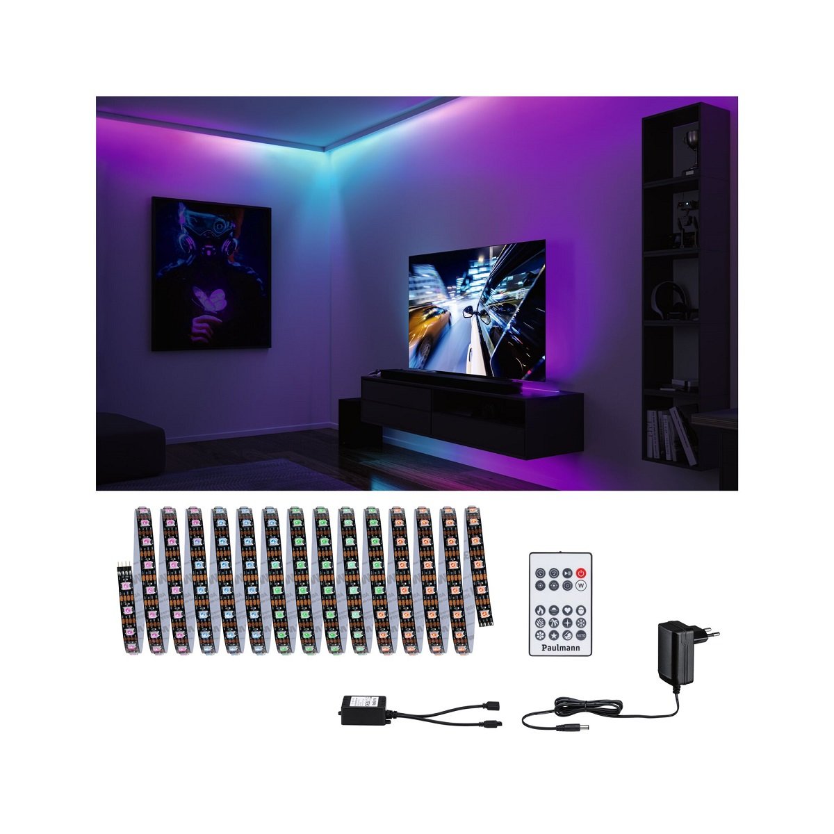 Paulmann 78888 EntertainLED LED Stripe Dynamic RGB 5m 15VA Komplettset