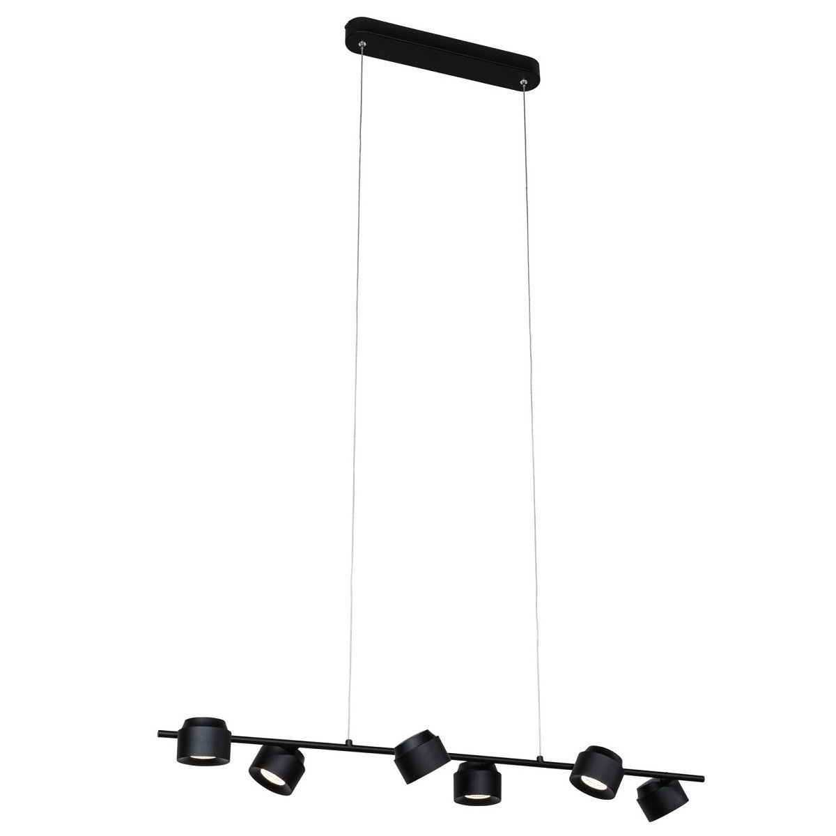 Paulmann 79773 LED Pendelleuchte Puric Pane 6-flammig schwarz 3-Step Dim