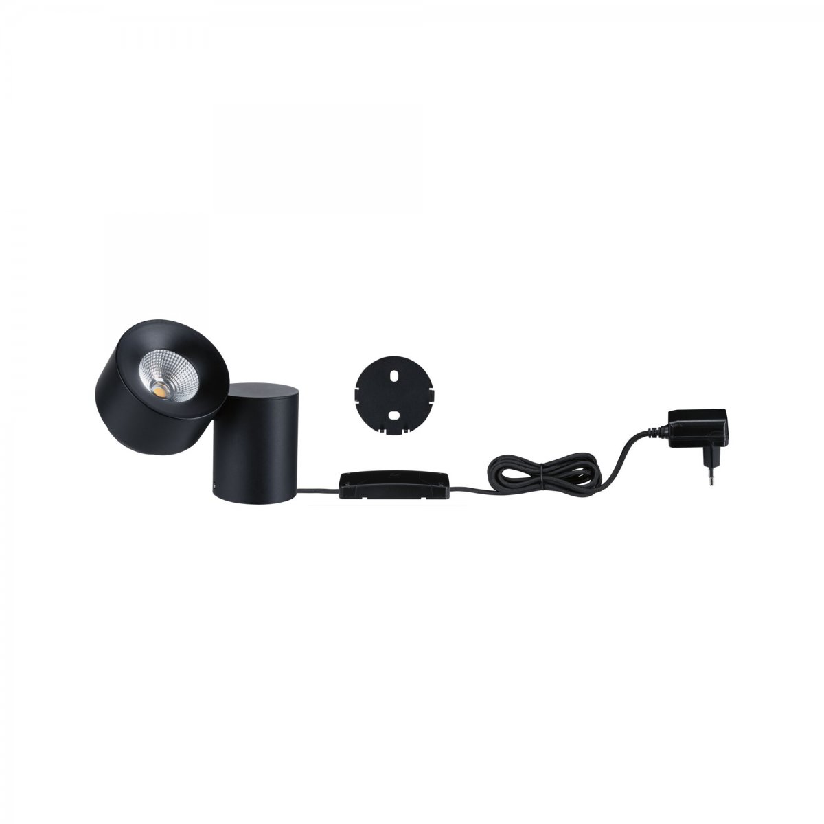 Paulmann 79781 LED Leuchte Smart Home Zigbee Puric Pane 2700K Schwarz ...