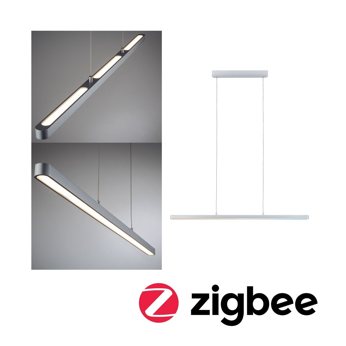 Paulmann 79886  SmartHome Zigbee LED Pendelleuchte Lento Chrom matt Tunable White