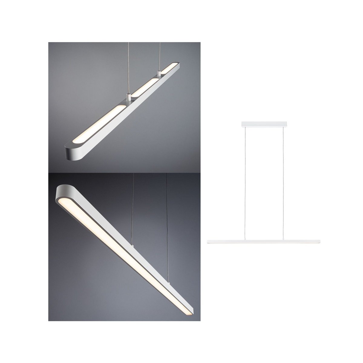 Paulmann 79901 LED Pendelleuchte Lento 2700K 42W Wei� dimmbar h�henverstellbar