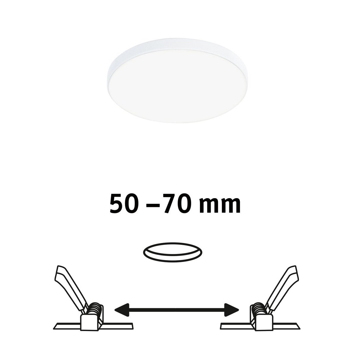 Paulmann 79932 LED Einbaupanel Veluna Edge IP44 90mm 4000K Wei� 
