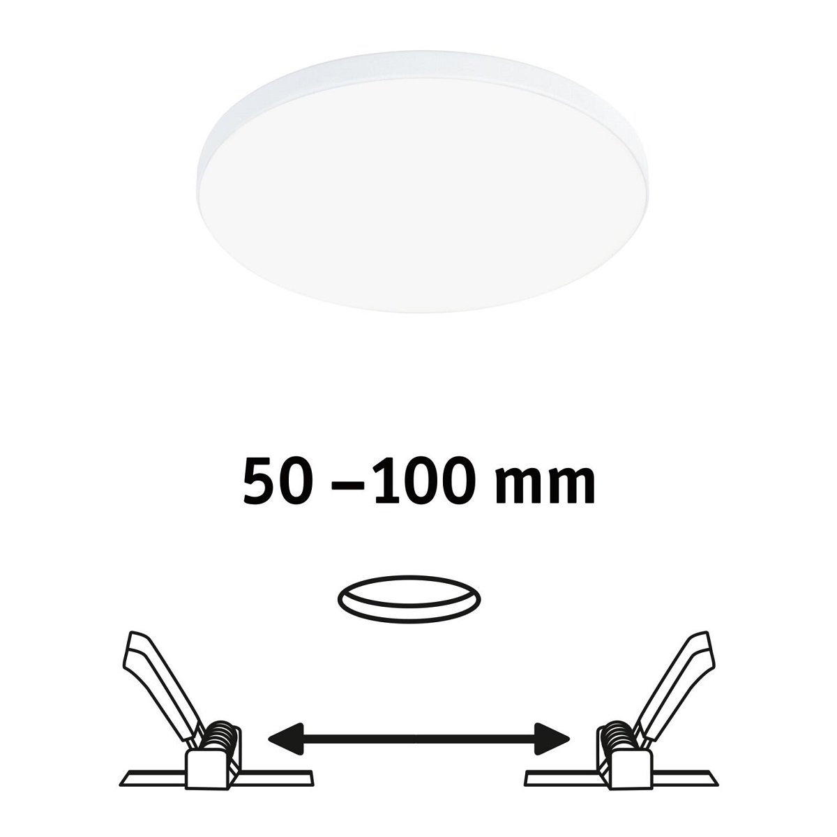 Paulmann 79933 LED Einbaupanel Veluna Edge IP44 120mm 4000K Wei� 