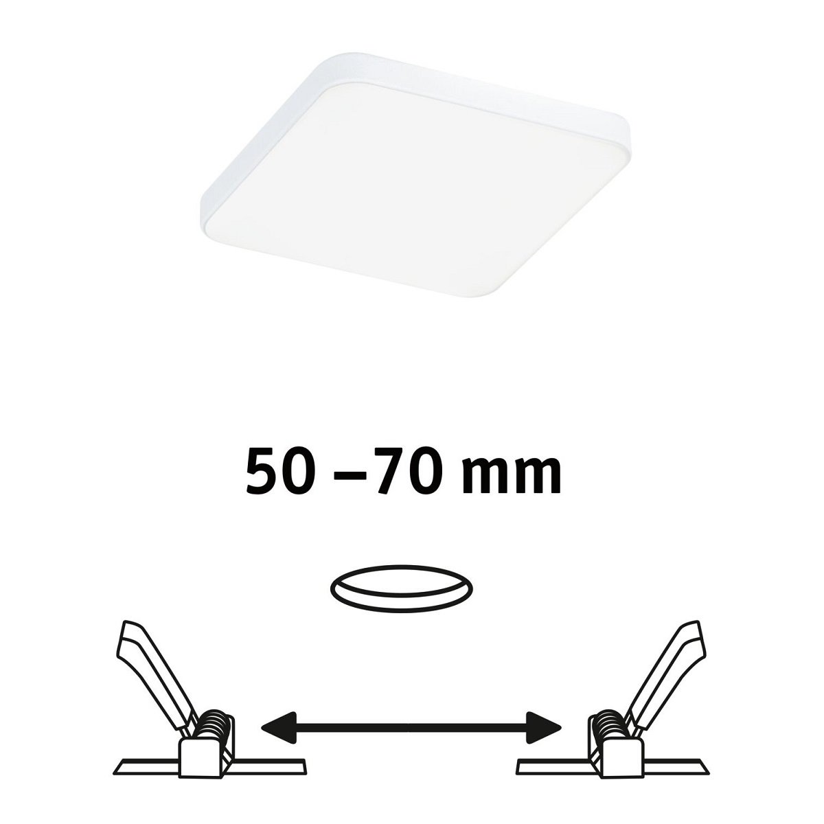 Paulmann 79935 LED Einbaupanel Veluna Edge IP44 90x90mm 4000K Wei� 