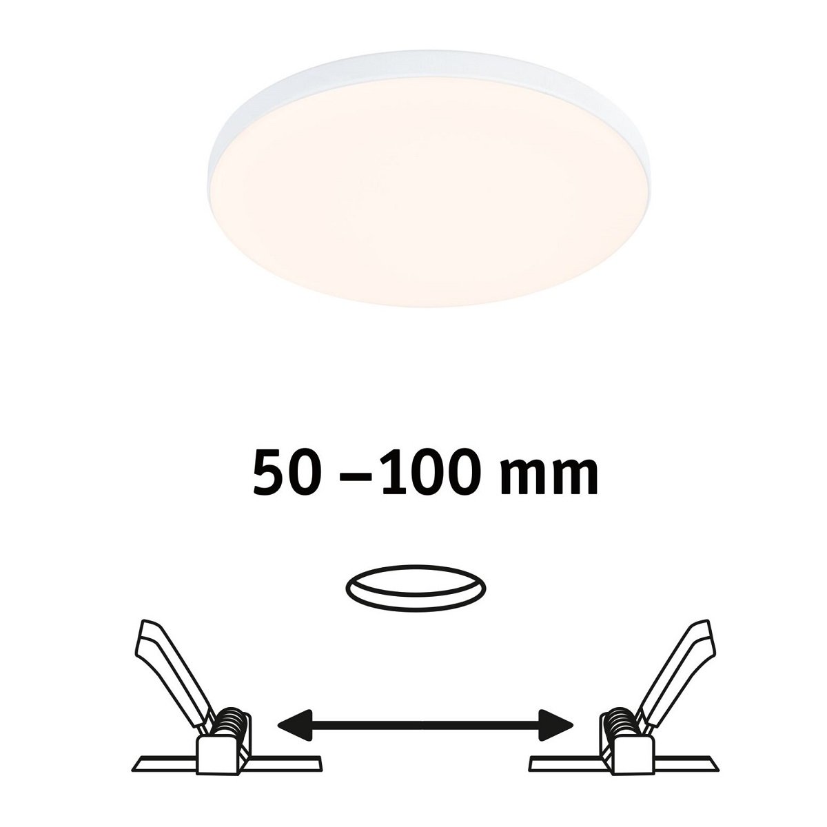 Paulmann 79939 LED Einbaupanel Veluna Edge IP44 120mm 3000K Wei� 