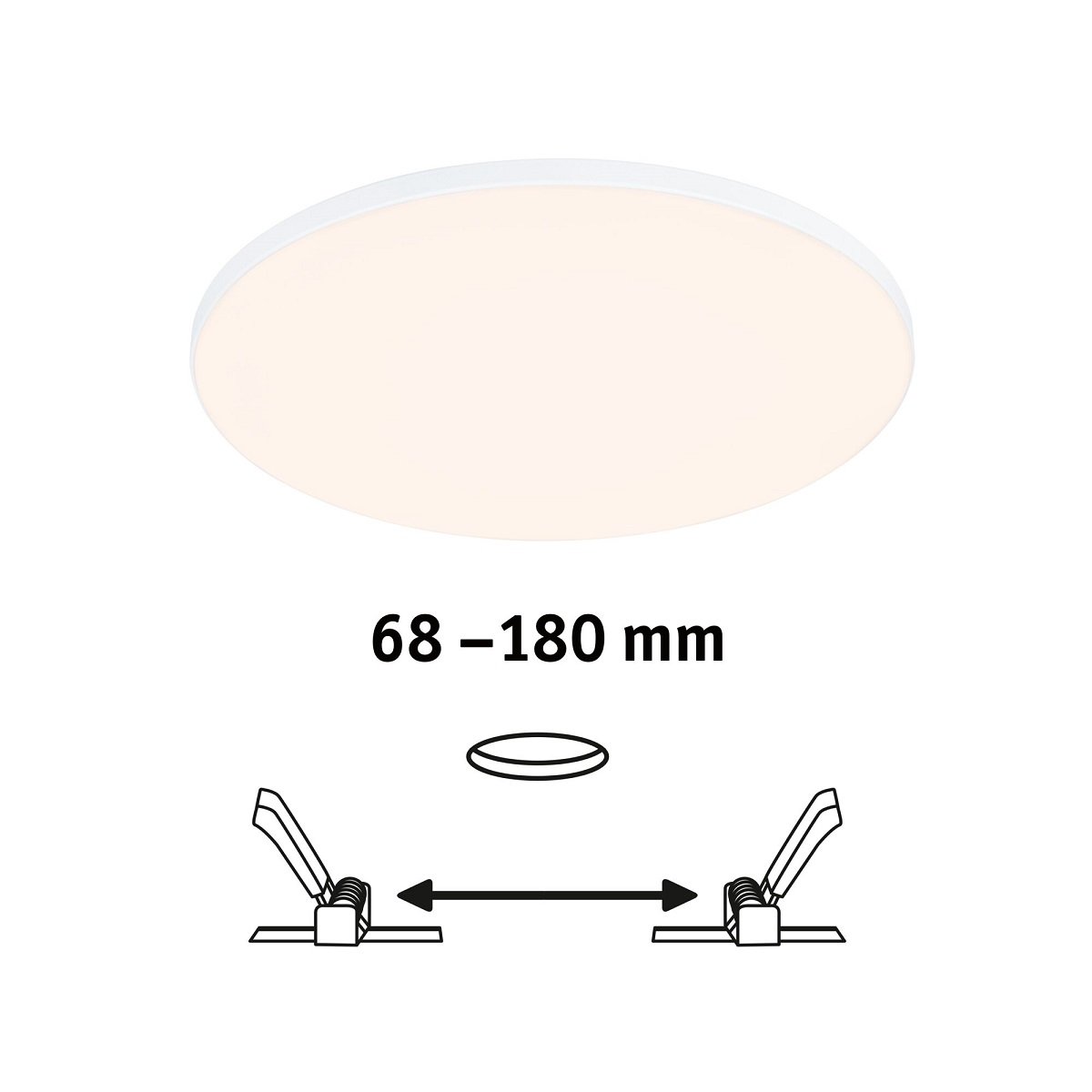 Paulmann 79946 LED Einbaupanel Veluna Edge IP44 200mm 3000K Wei� dimmbar