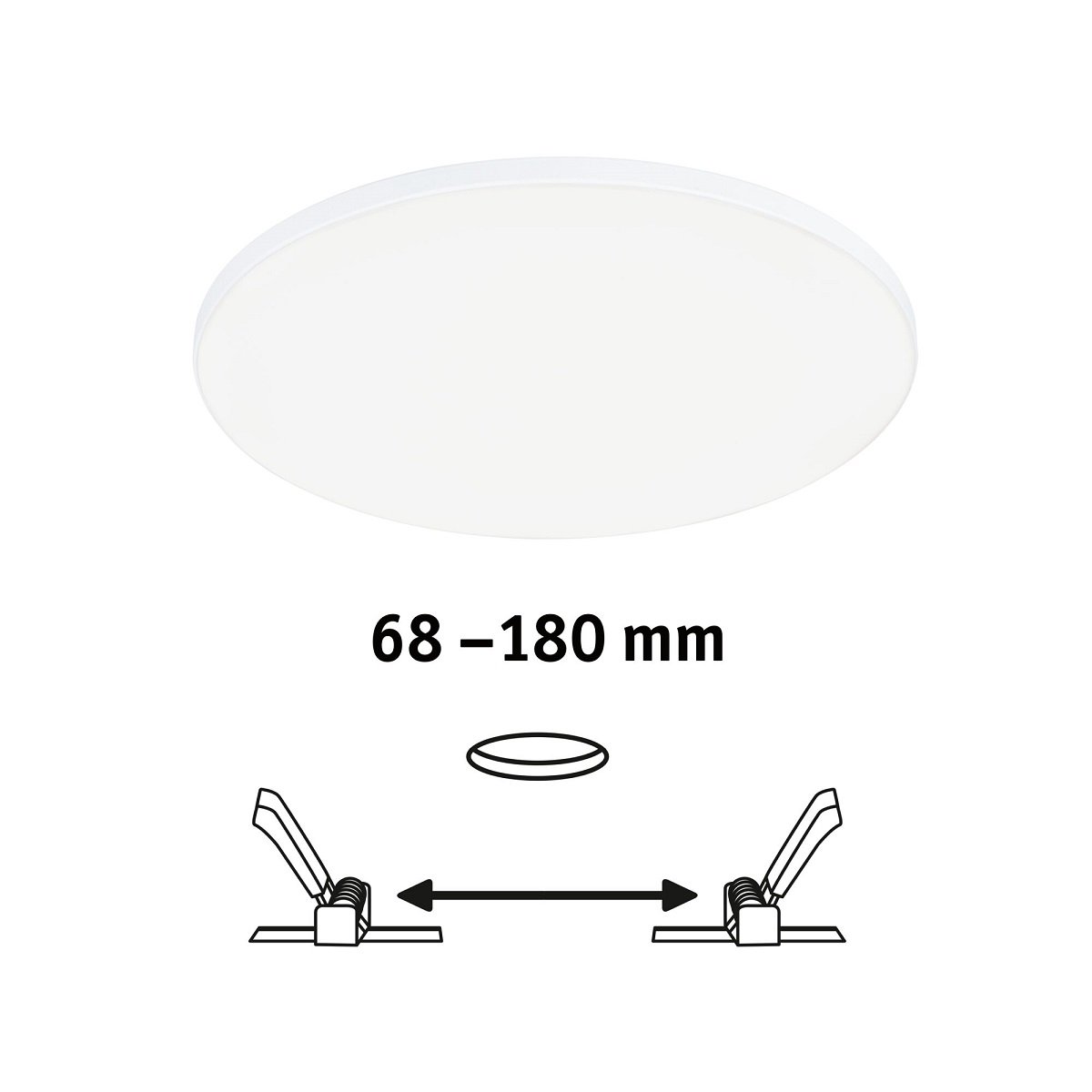 Paulmann 79952 LED Einbaupanel Veluna Edge IP44 200mm 4000K Wei� dimmbar