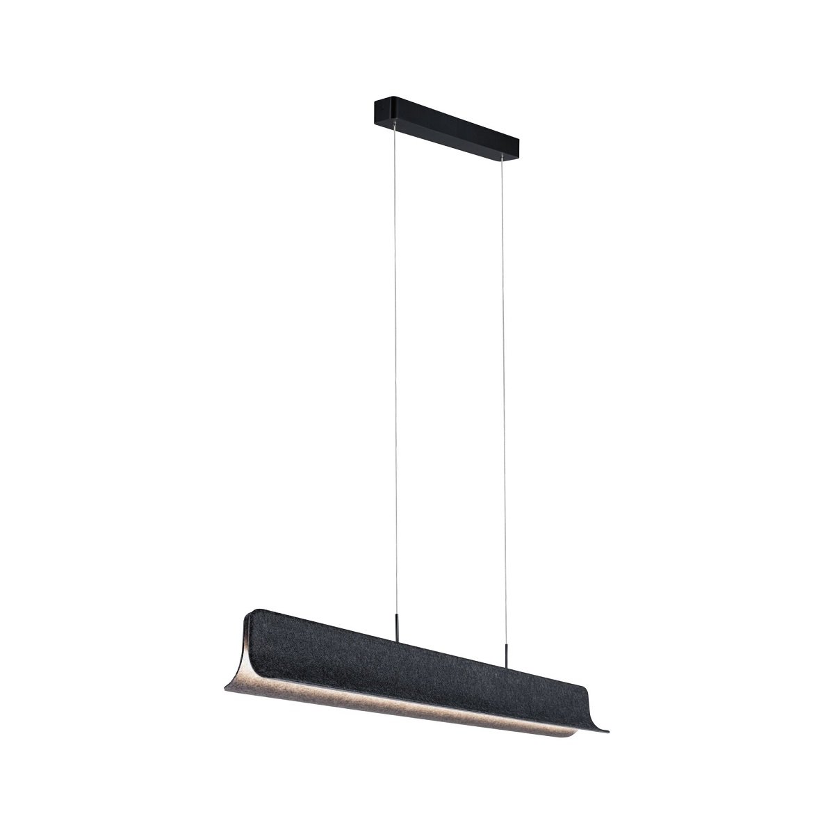 Paulmann 79982 LED Pendelleuchte Noyan 3-Step-Dim 2700K 2000lm Filz anthrazit