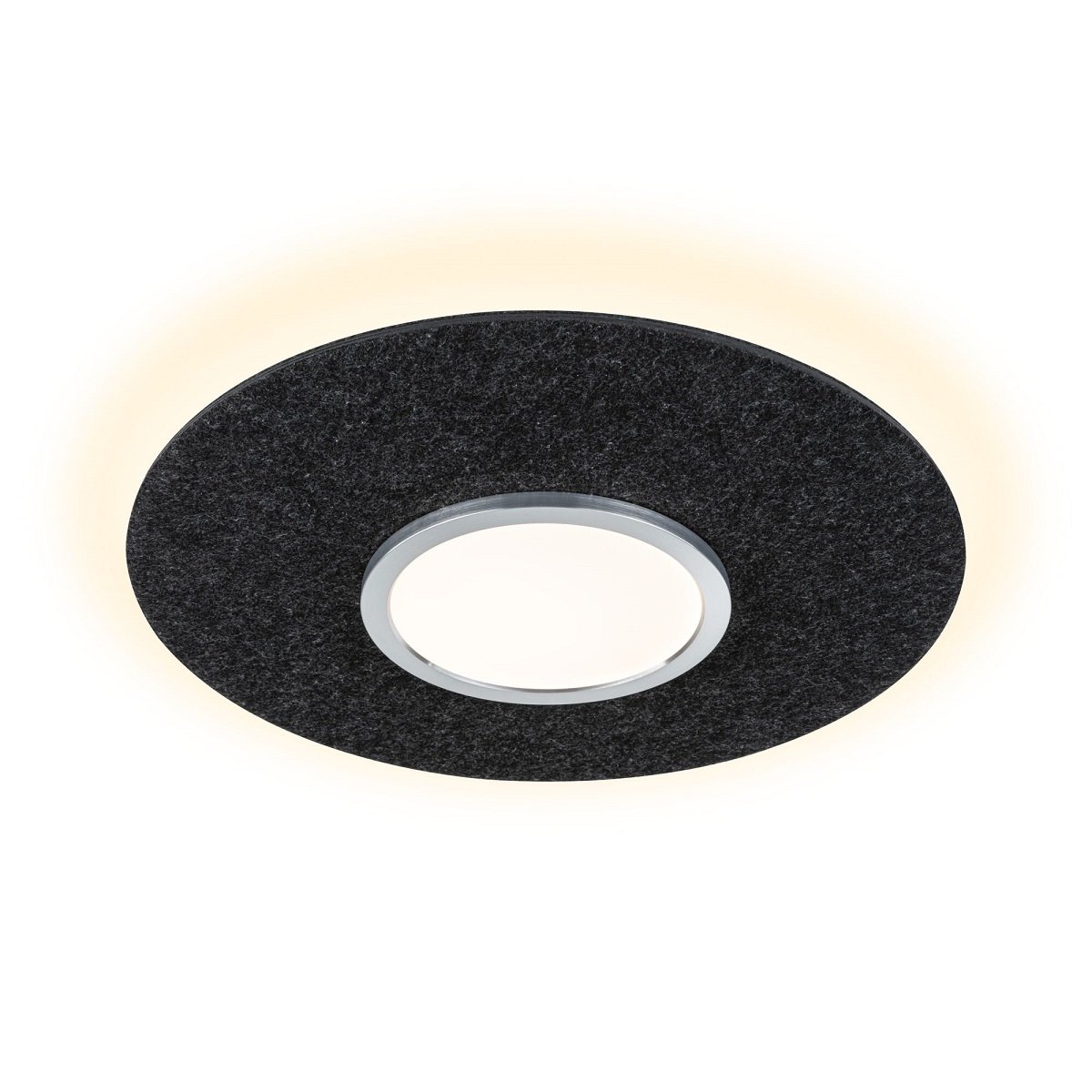 Paulmann 79990 LED Deckenleuchte Tulga 3-Step-Dim Backlight 2700K 2000lm Filz anthrazit