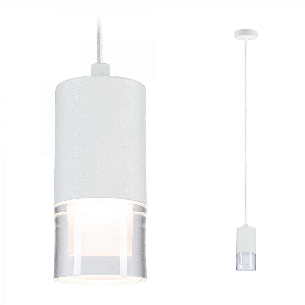 Paulmann 79998 LED Pendelleuchte Kame Wei� 3-Step Dim IP44