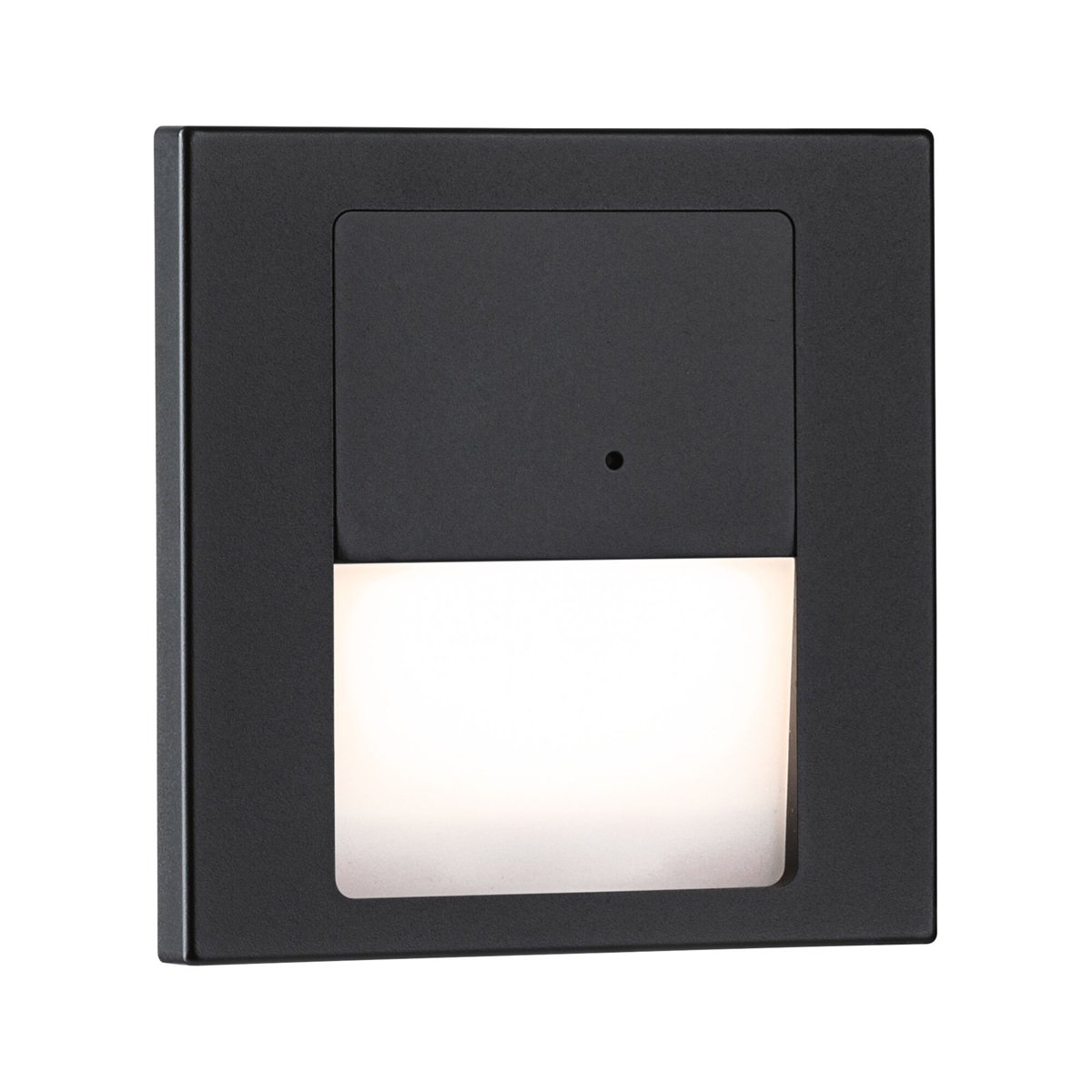 Paulmann 80004 LED Wandeinbauleuchte Tsaro Bewegungsmelder eckig 80x36mm 2700K Schwarz